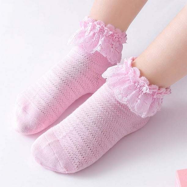 Calcetines para niños primavera y otoño verano nuevos calcetines de encaje para niñas calcetines sueltos de encaje de princesa para bebés calcetines de bebé calcetines de algodón