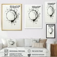 thumbnail image 4 of Designart "Simple Monochrome Wreath" Wreath Floater Framed Wall Art Prints, 4 of 5