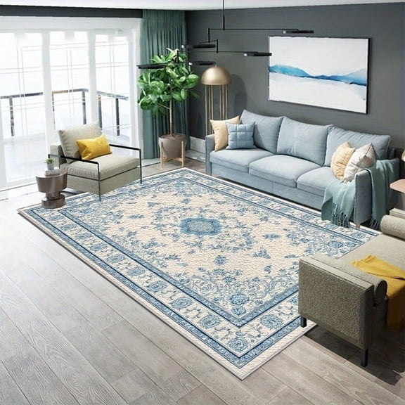 1PC Oriental Style Area Rug Local Carpet, Lightweight Washable Easy-to-Manage Carpet Mat Festival Gift, Suitable for Living Room, Bedroom, Dining Room, Office, Balcony, Room Accessories
