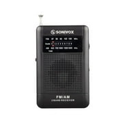 Sonivox Vs-R115 Black Color Pocket Type Analog Fm Radio Vintage Nostalgic Radio
