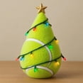 thumbnail image 5 of Vibrant Sports Ball Christmas Tree Decor, Mini Tennis Shaped Xmas Tree with Colorful String Lights Figurine Decoration, Cute Holiday Decor for Dad Sports Lovers Home Office Man Cave Party Tabletop, 5 of 6