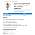 thumbnail image 2 of Thermostat - Compatible with 1983 - 1987 Isuzu Pickup 2.2L 4-Cylinder 1984 1985 1986, 2 of 2