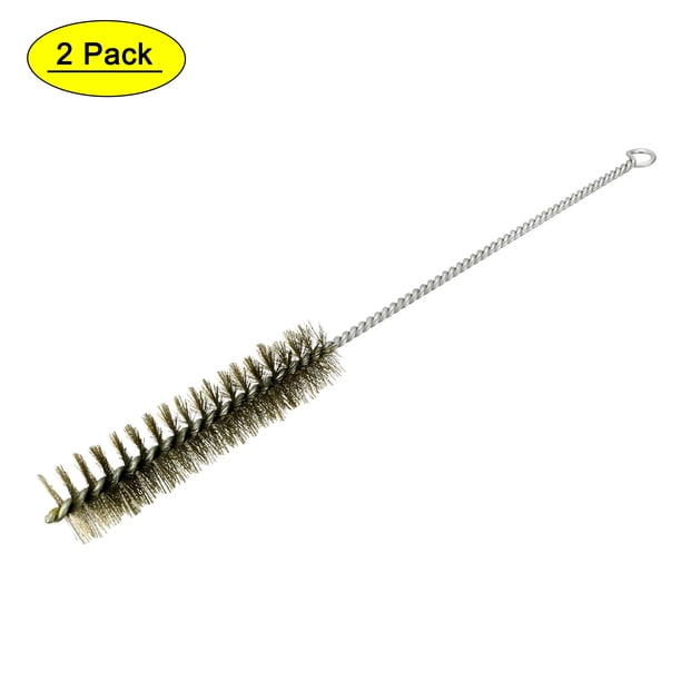 Cepillo de limpieza de tubo de alambre de acero inoxidable de 25mm Uxcell 2 paquetes