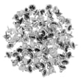 thumbnail image 1 of PAMINGONO Silver Round Christmas Ornament Caps 100Pack for DIY Enthusiasts, 1 of 6