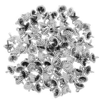 FOMIYES Silver Plastic Christmas Ornament Caps 100Pcs Round for Hanging Effect and Christmas Decorations