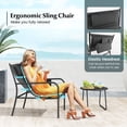 thumbnail image 4 of Barara King Patio Bar Furniture,Outdoor Patio Furniture,3 Piece Outdoor Bistro Set Patio Metal Chair and Coffee Table Set-Gray, 4 of 7