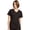 Black, variant on Allure by White Cross Women's Curved V-Neck Solid Scrub Top