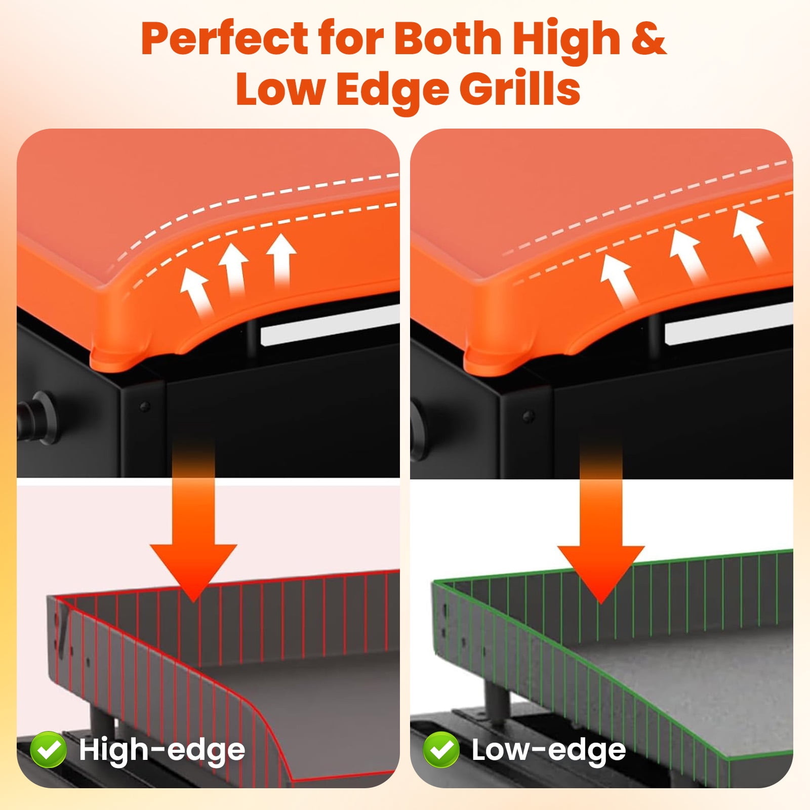 KOYMISKU 36" Silicone Griddle Mat & 16" Spatula Mat,Blackstone Heavy Duty Food-Grade Full-Edge Reusable Griddle Cover for All-Season Protection
