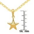 thumbnail image 3 of Primal Gold 14 Karat Yellow Gold Small Polished 3-D Star Charm with 18-inch Cable Rope Chain, 3 of 5