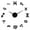 Black, variant on Zodiac Signs Frameless Wall Clock Stickers, DIY Modern Decorative Clocks for Living Room, Bedroom, Office - Easy to Install, Large 3D Clock Design (Black,27in)