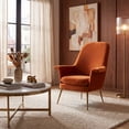 thumbnail image 6 of Safavieh Couture Home Aimee Retro Glam Sienna Velvet Arm Chair, 6 of 6