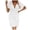 White, variant on Swimsuit Coverup for Women Short Sleeve Deep V Neck Smocked Waist Crochet Knit Mini Dress Beach Cover Up Bathing Suit Dress