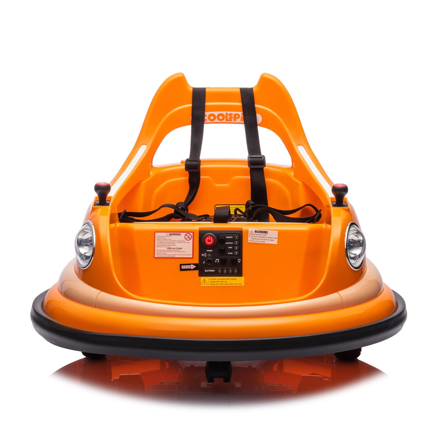 CIPACHO 12V Electric Ride On Bumper Car for Kids & Toddlers 1.5-5 Years Old, Baby Bumping Toy Gifts, LED Lights, 360 Degree Spin, Orange CIPACHO 12V Electric Ride On Bumper Car for Kids & Toddlers 1.5-5 Years Old, Baby Bumping Toy Gifts, LED Lights, 360 Degree Spin, Orange