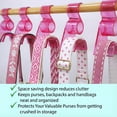 thumbnail image 6 of OnDisplay LuxeArch: Premium Wide Arch Acrylic Handbag/Purse/Backpack Hanger (Pink, 1), 6 of 7