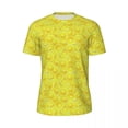 thumbnail image 5 of Lemon Slice Print T-Shirt Digital Art Popular T Shirts Short Sleeve Breathable Tops Summe, 5 of 5