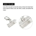 thumbnail image 5 of 20Sets Ribbon Crimp Clamp Ends with Lobster Claw Clasps & Chain 16mm Silver Tone, 5 of 6