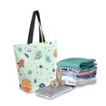 thumbnail image 2 of FORMRS Womens Canvas Tote Bag with Zipper Inner Pocket Shoulder Handbag, Space Patterns, 2 of 7