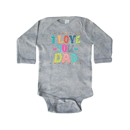 

Inktastic Fathers Day I Love You Dad Gift Baby Boy or Baby Girl Long Sleeve Bodysuit