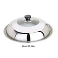 thumbnail image 2 of maskred Wok Lid For Easy Cooking Heat-resistant Easy To Clean And Long-lasting Dustproof silver 28, 2 of 6