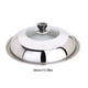 thumbnail image 4 of Kearding Tapa para wok con perilla redonda Construcción duradera Tapa de vidrio de ajuste universal con tapa para wok con mirilla Cocina y Comedor plata 28, 4 of 6