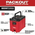 thumbnail image 4 of Milwaukee Tool PACKOUT Compact Tool Box, Polypropylene, Black/Red, 16-1/4 in W x 10 in D x 13 in H, 4 of 9