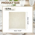 thumbnail image 2 of Uxcell 12 Paquete de Servilletas de Tela Hechas a Mano, 16.5x16.5 Pulgadas Servilletas de Algodón con Flecos para Decoración de Mesa de Cena de Fiesta de Boda, Beige, 2 of 6