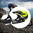 thumbnail image 6 of Tnarru Full Face Bike Helmet Adjustable Cycling Helmet for Skateboard Biker Skating Black Yellow, 6 of 10