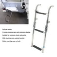 thumbnail image 3 of 3 Steps Foldable Boat Ladder, Stern Mount Improve Comfort Telescoping Boat Ladder Stainless Steel  for Pontoon for Yacht, 3 of 7