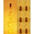 thumbnail image 1 of piezas - Cadena de luces LED para botellas, 2 m, 20 LED, impermeable, alambre de cobre flexible, decoración para Halloween, Navidad, fiestas, bodas, jardín, césped, blanco cálido [Clasificación energé, 1 of 5