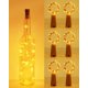 thumbnail image 1 of piezas - Cadena de luces LED para botellas, 2 m, 20 LED, impermeable, alambre de cobre flexible, decoración para Halloween, Navidad, fiestas, bodas, jardín, césped, blanco cálido [Clasificación energé, 1 of 5