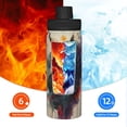 thumbnail image 5 of Goofa Colorful Ink Cute Horse Print 18oz Sports Insulated Kettle With Straw Water Bottle Sports Water Bottle For Running Hiking Cycling Climbing Mans Womans, 5 of 7