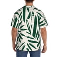 thumbnail image 5 of Fotbe Palm Branch With Leaves print Short Sleeve Button Down Shirts for Men Casual Summer Beach Wrinkle Free Shirt-X-Large, 5 of 7