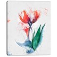 thumbnail image 2 of Tulipes Dessinées à la Main Rouges - Impression sur Toile Florale, 2 of 4