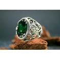 thumbnail image 3 of Roarsilver Timeless Elegance: Green Zircon Gemstone 925 Sterling Silver Ring | 13, 3 of 5