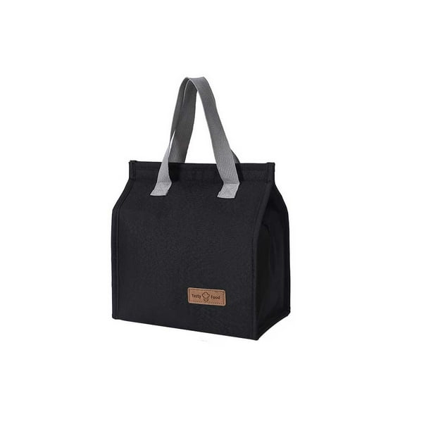Yuarrent Fiambrera portátil, bolsa de tela Oxford, papel de aluminio, aislamiento térmico, enfriador de alimentos, bolsa de almacenamiento para Picnic Organizadores de utensilios de cocina Negro Yuarrent HA069872-01