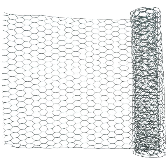 Luxshiny Green Coated Lightweight Chicken Wire Mesh for Garden Fence Floral Arrangements and Poultry Enclosures