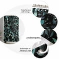 thumbnail image 5 of Small Stall Shower Curtain 36x72 Inch Narrow Half Size Teal Black Botanical Bath Curtains Bathroom Decor Spring Eucalyptus Leaves Greenery Waterproof Fabric Shower Curtain Set with Hooks 36 Inch, 5 of 6