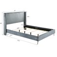 thumbnail image 4 of Blue Corduroy Bedroom Suite For Queen Bed With 2 Night Tables Modern Setup Convenient, 4 of 6