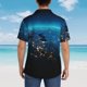 thumbnail image 4 of Balery Planet Earth Camisas hawaianas de manga corta para hombre, camisas playeras de corte holgado, camisas de vacaciones con botones,X-Large, 4 of 7