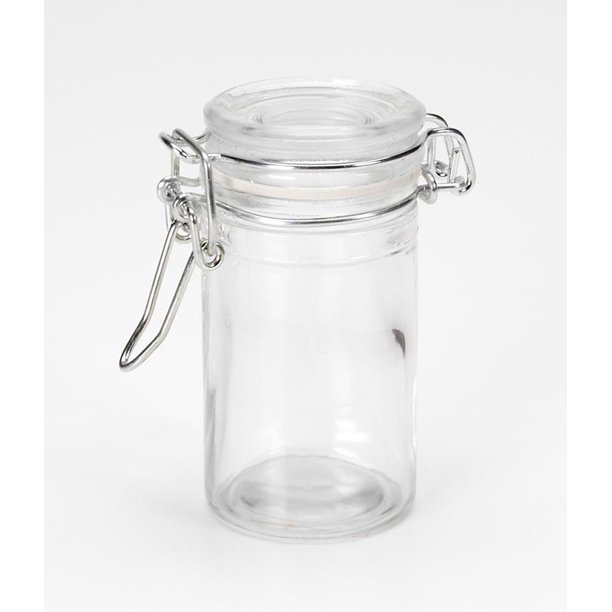 Darice Jar with Locking Lid Clear Glass 3.25 X 1.75 Inches Walmart