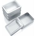 thumbnail image 1 of 4 Piezas Pequeñas Latas de Metal con Tapas, Frasco Cosmético de Metal Vacío Portátil, Cajas de Almacenamiento de Metal Rectangulares para Regalos de Dulces, 4.9 x 3.54 x 1.4 Pulgadas, 1 of 1