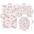 thumbnail image 3 of Pioneer Flower Floral Print Pattern Bathroom Rugs Sets 3 Piece,Toilet Cover Set,Absorbent Non Slip Bathroom Mats Sets with U-Shaped Contour Rug Toilet Rug Set, 3 of 5