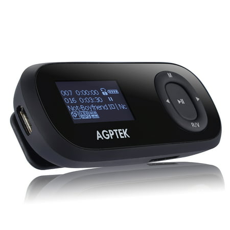 AGPTEK 8GB Portable Clip MP3 Player, music player for Jogging Running Gym(support Up To 32GB), E02