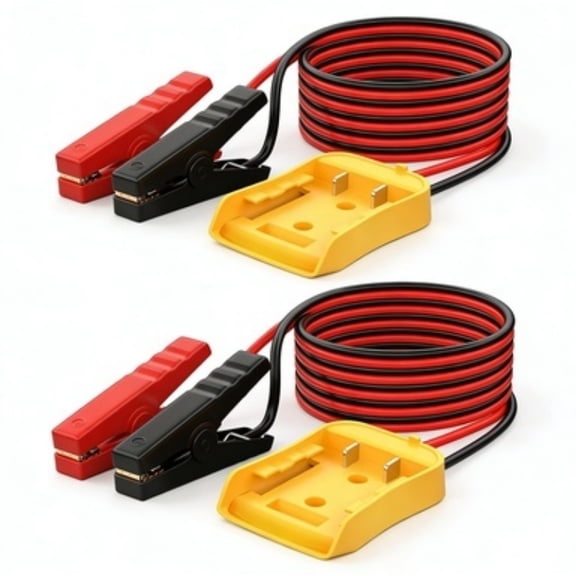 2 Packs For Dewalt 20V/18V Battery to Car Jump Starter Cable, Boosts Gas/Diesel Engines (No Battery Included), Portable Emergency Automotive Booster Cord for Drivers