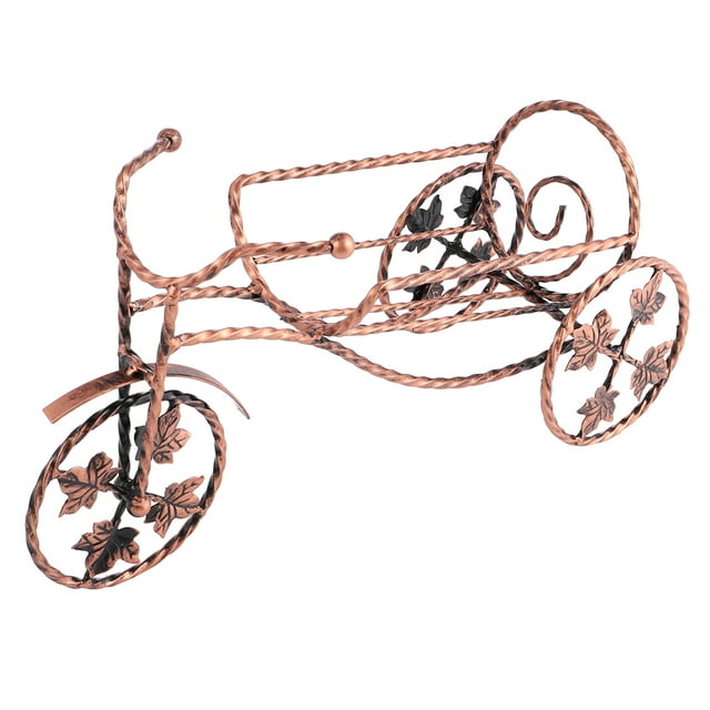 Iron Art Red Wine Rack Tricycle Shape Wine Glass Holder Red Wine Display Stand Desktop Decoration