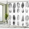 thumbnail image 5 of Ambesonne Grunge Shower Curtain, Damaged Murky Artisan, 69"Wx84"L, Grey and White, 5 of 5