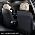 thumbnail image 3 of Kdxio Simple Drawing Pattern Print 2 Piece Car Head Rest Covers Set Auto Front/Rear Seats Headrest Cover Universal Fit Most Cars,Sedan, SUV, 3 of 9