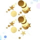 thumbnail image 3 of KAKOWELY 2 guirnaldas de papel con forma de estrella y redonda con purpurina de 4 m, con espejo dorado, decoración colgante para fiestas, regalos para guardería, cumpleaños y escuela, 3 of 5
