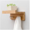 thumbnail image 1 of Floating Shelves Wall Mounted|Rustic Farmhouse Coat Rack with Hooks|Wall Storage Hanging Shelf Display Organizer|Bamboo Shelf for Wall DecorBamboo Color_2 Hooks, 1 of 4