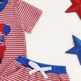 thumbnail image 5 of NOLDARES Patriotic Toddler Boy Outfit Short Sleeve T-Shirt + Elastic Waist Shorts with Pockets 2-Piece Summer Set Independence Day American Flag Print(Red,2-3 Y), 5 of 6